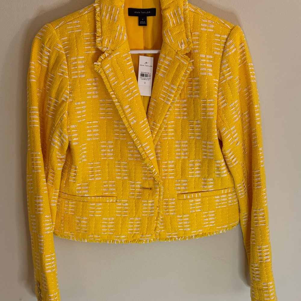 Ann Taylor Mustard Yellow Blazer